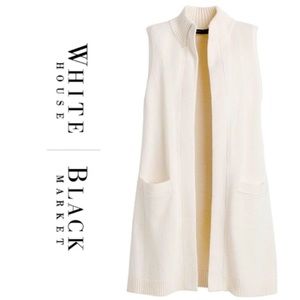 Long vest sleeveless cardigan Xsmall